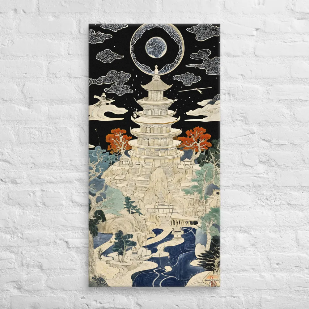 Whispers of the Pagoda | Canvas | 20″×40″