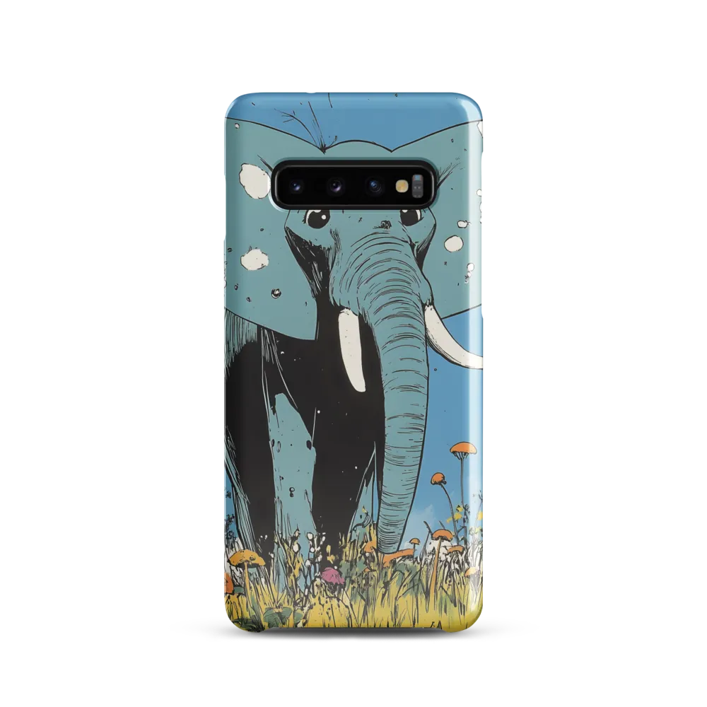 Whimsical Blue Elephant in Bloom