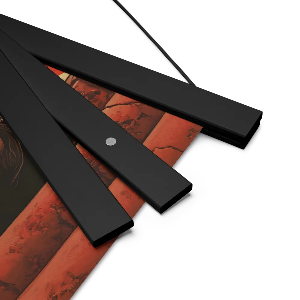 Defiant Echoes of Ruin | Poster With Black Wood Hanger | 14″×14″