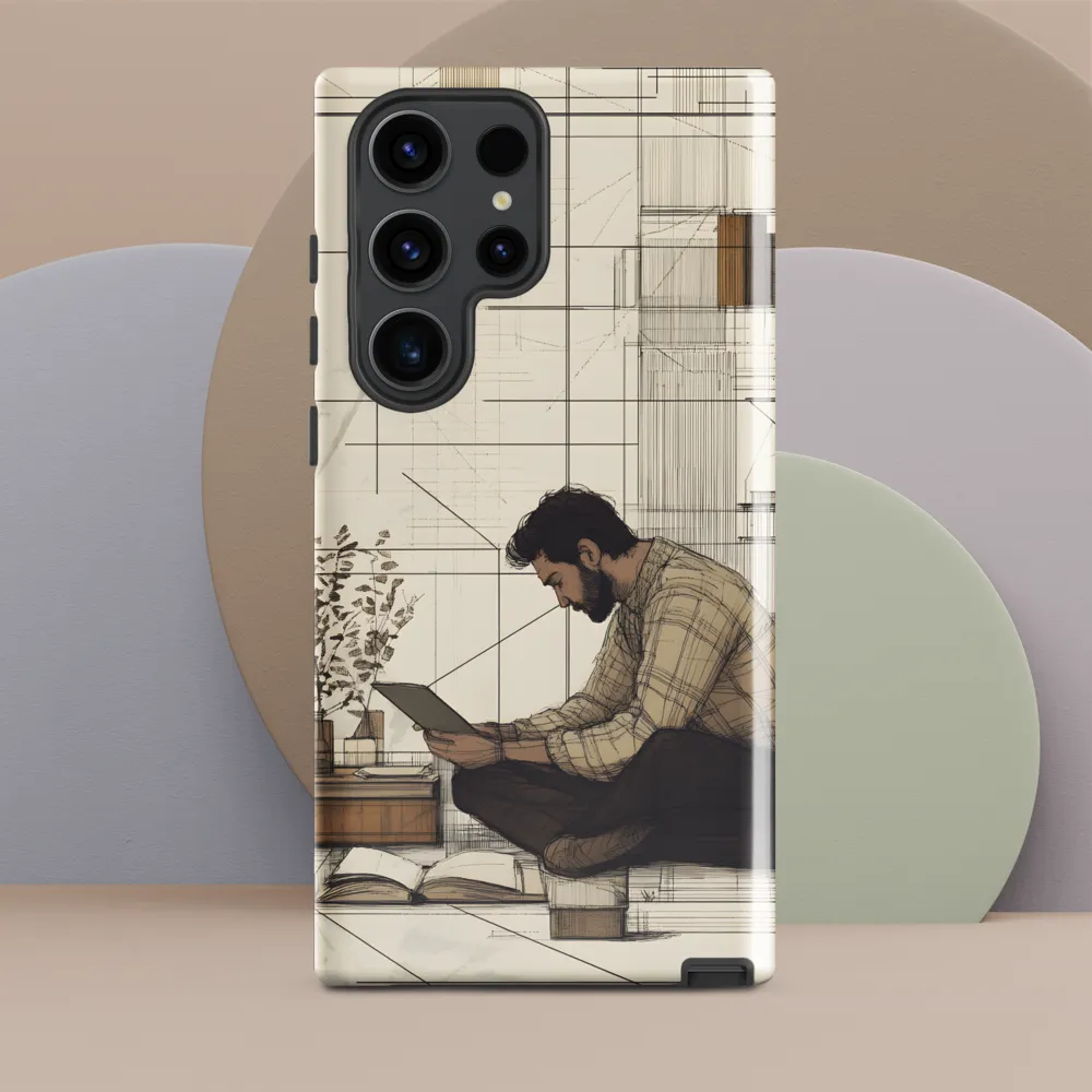 Quiet Reflections in Line | Phone Case |  S23 Ultra | Tough Case | Glossy