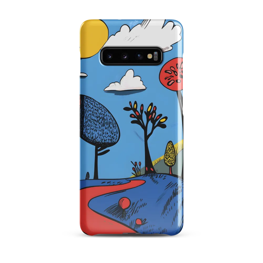 Whimsical Pathways Through a Colorful Landscape | Phone Case |  S10 Plus | Snap Case | Glossy