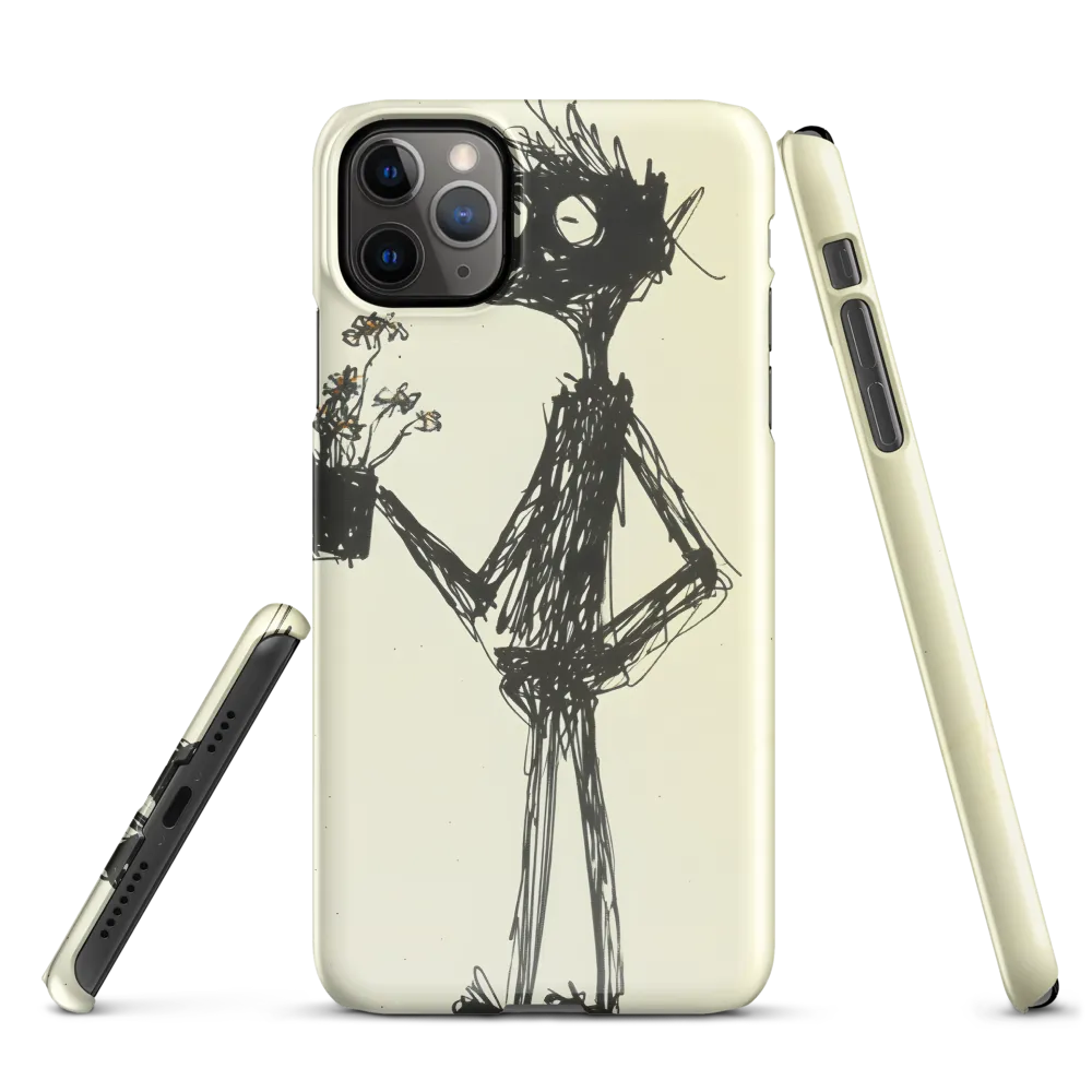 Whimsical Figure with Flowers | Phone Case |  11 Pro Max | Snap Case | Glossy