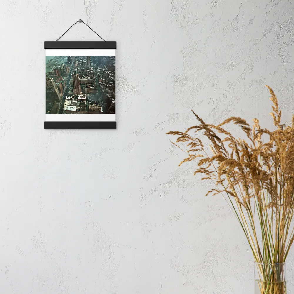 Aerial Symphony of Urban Life | Poster With Black Wood Hanger | 8″×10″