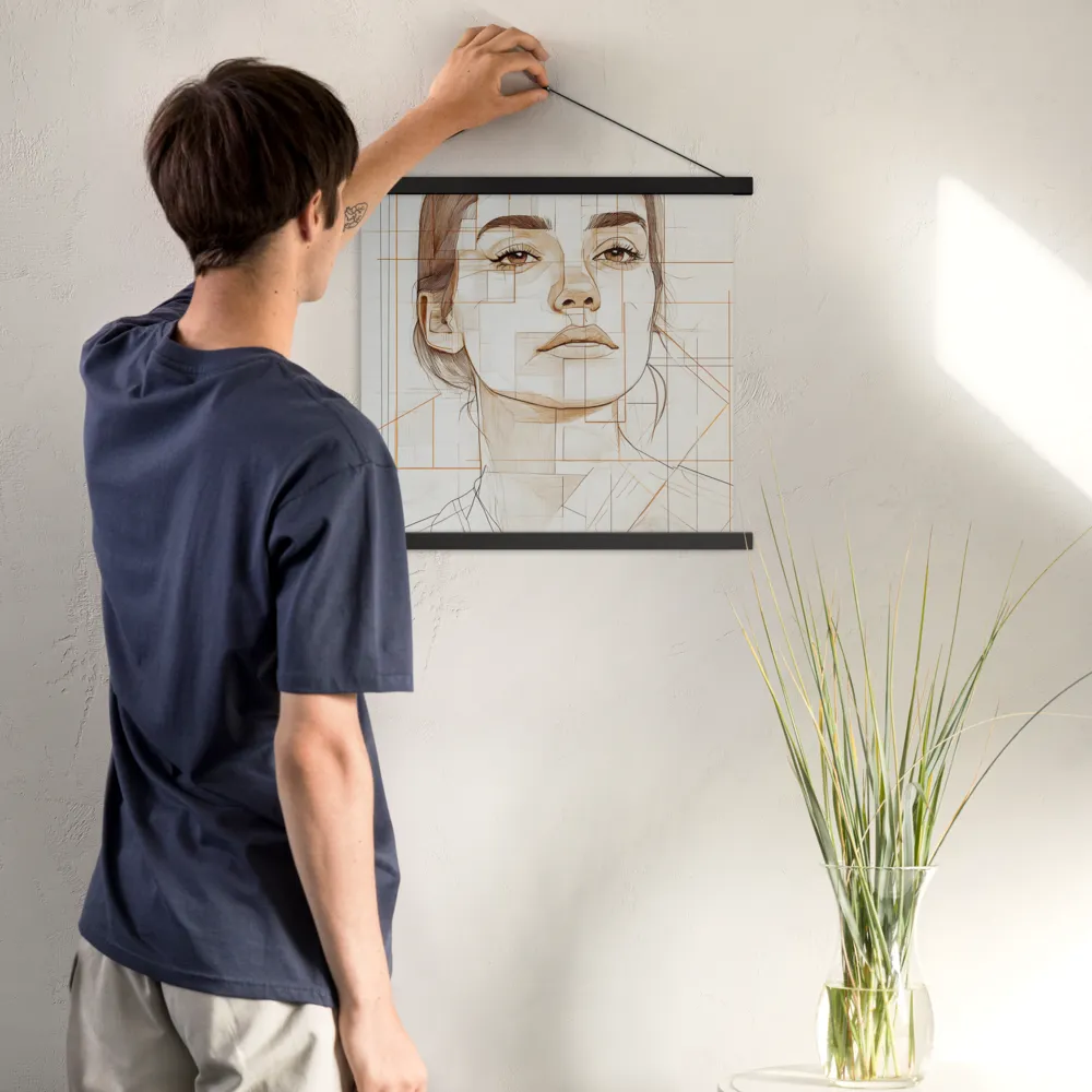 Geometric Serenity: A Minimalist Portrait