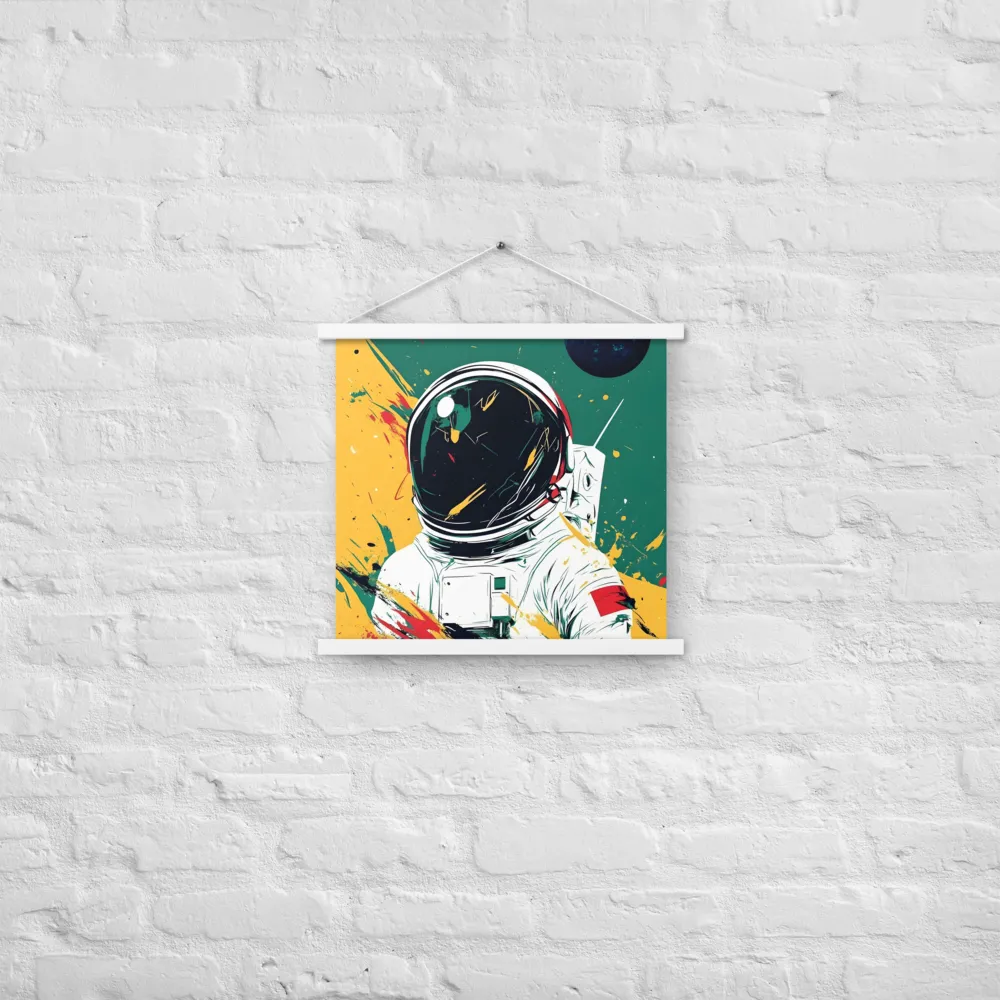 Galactic Explorer: A Modern Odyssey | Poster With White Wood Hanger | 18″×18″