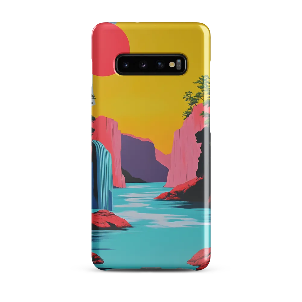 Dreamscape of Pink Cliffs and Turquoise Waters | Phone Case |  S10 Plus | Snap Case | Glossy