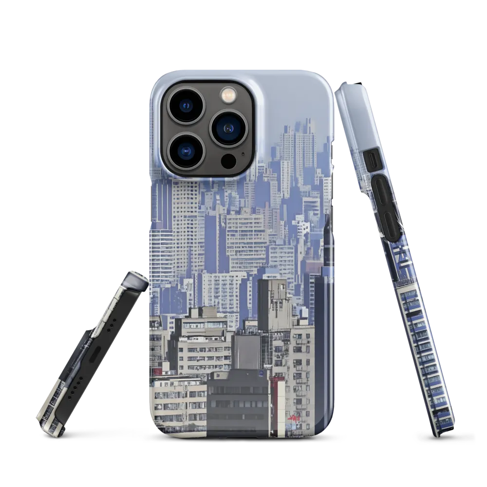 Urban Symphony: A Cityscape in Blues and Grays