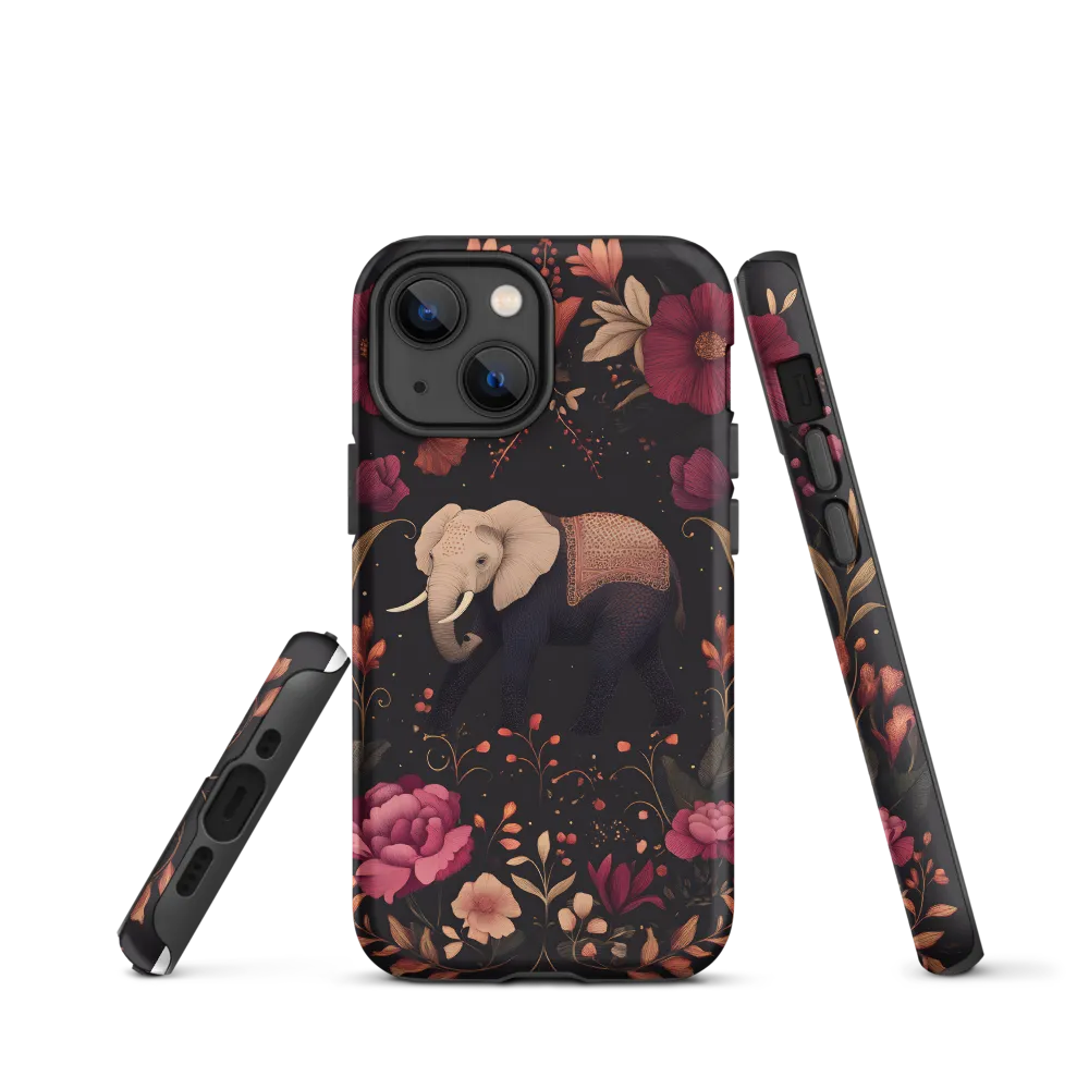 Whispers of the Wild: Elephants and Blooms