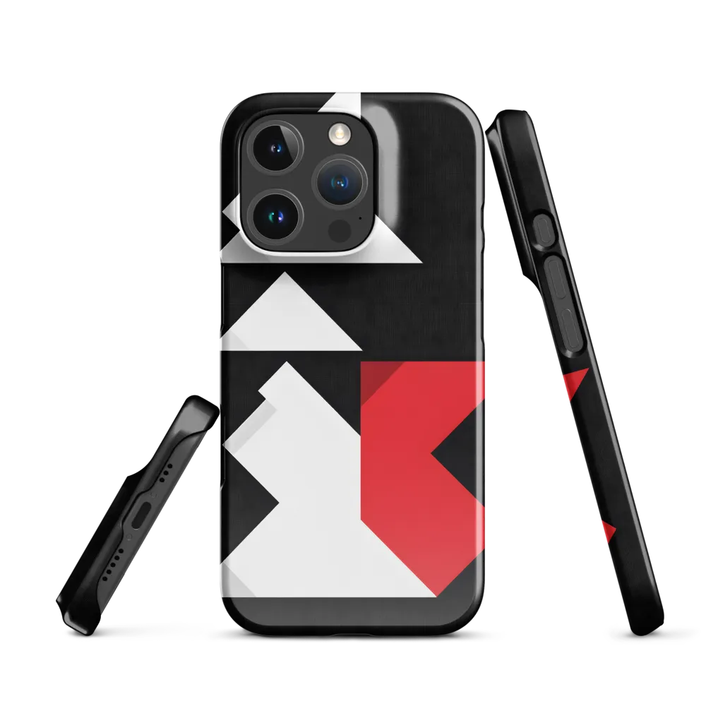 Geometric Symphony in Contrast | Phone Case |  16 Pro | Snap Case | Glossy
