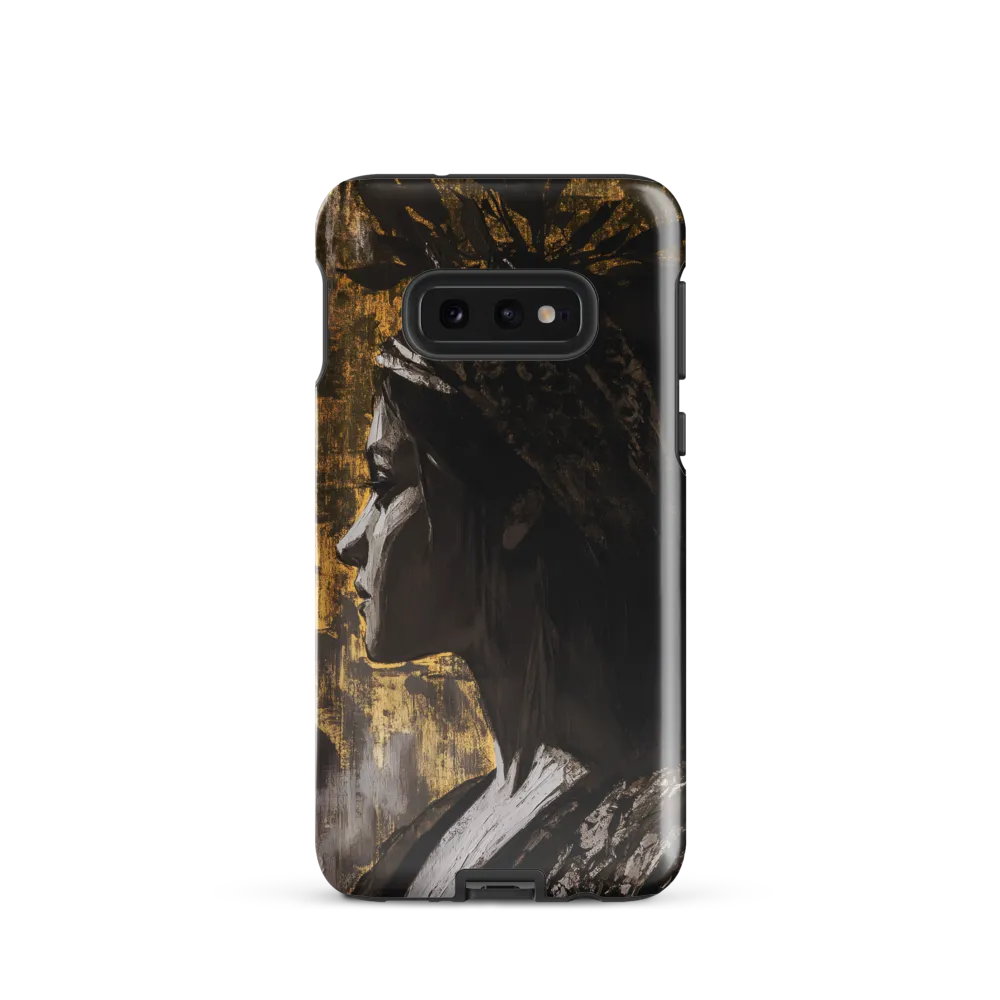 Golden Elegance: A Modern Profile Portrait