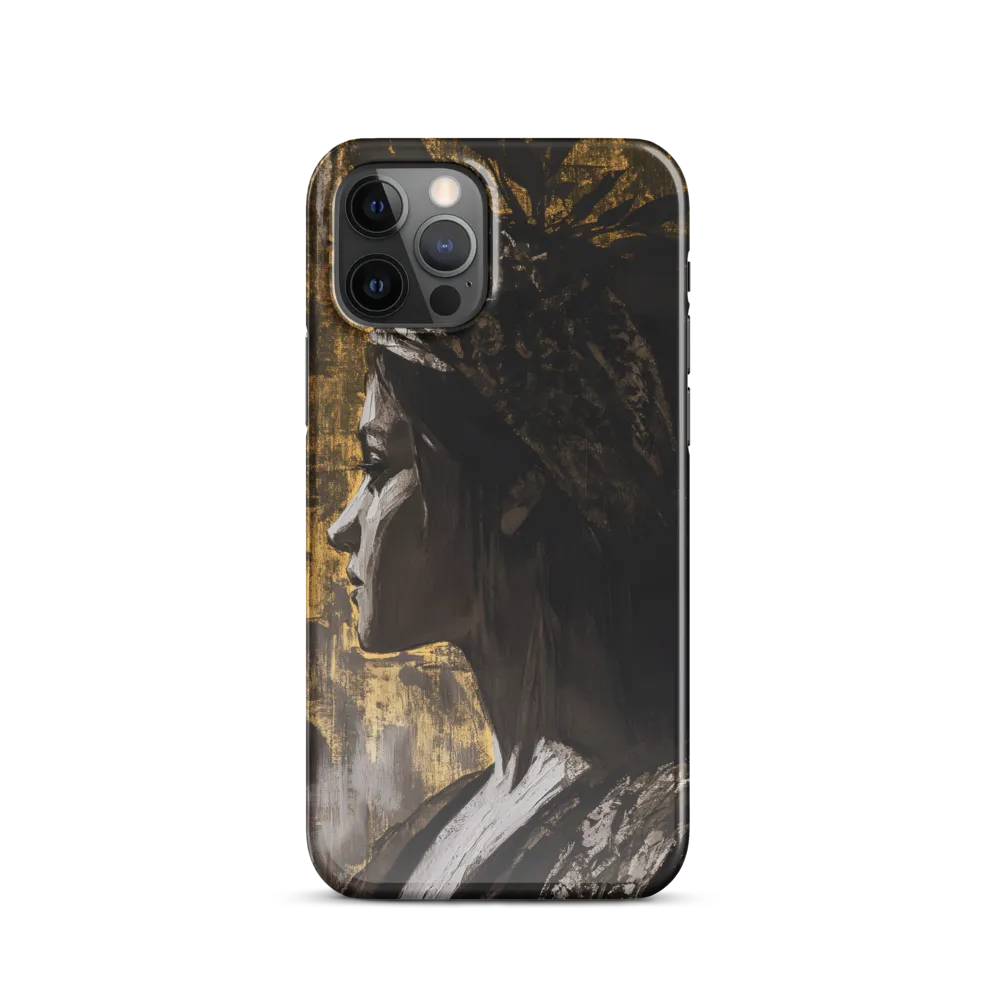 Golden Elegance: A Modern Profile Portrait