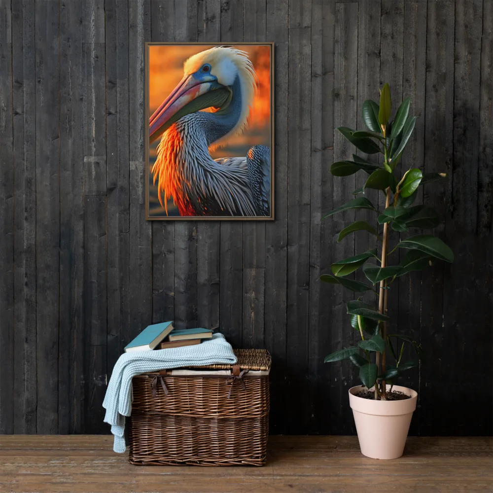 Elegance of the Pelican at Sunset