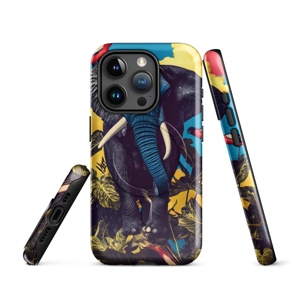 Elephant Dreams in Vibrant Colors | Phone Case |  15 Pro | MagSafe® Tough Case | Glossy