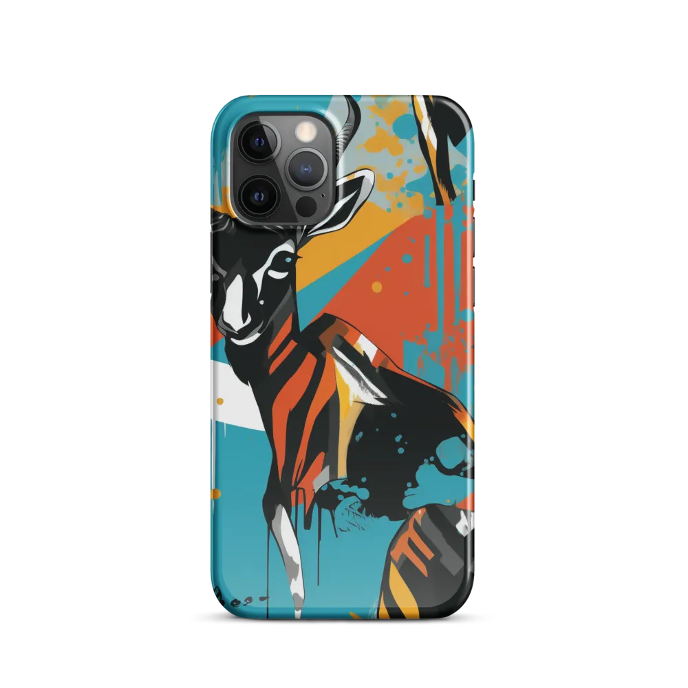 Dynamic Antelope in Vivid Abstract