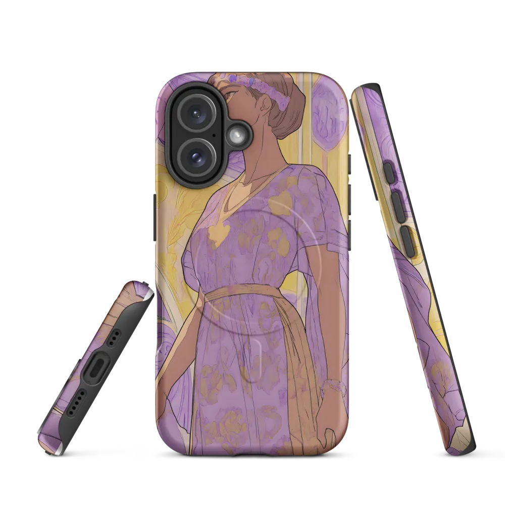 Elegance in Floral Harmony | Phone Case |  16 | MagSafe® Tough Case | Matte
