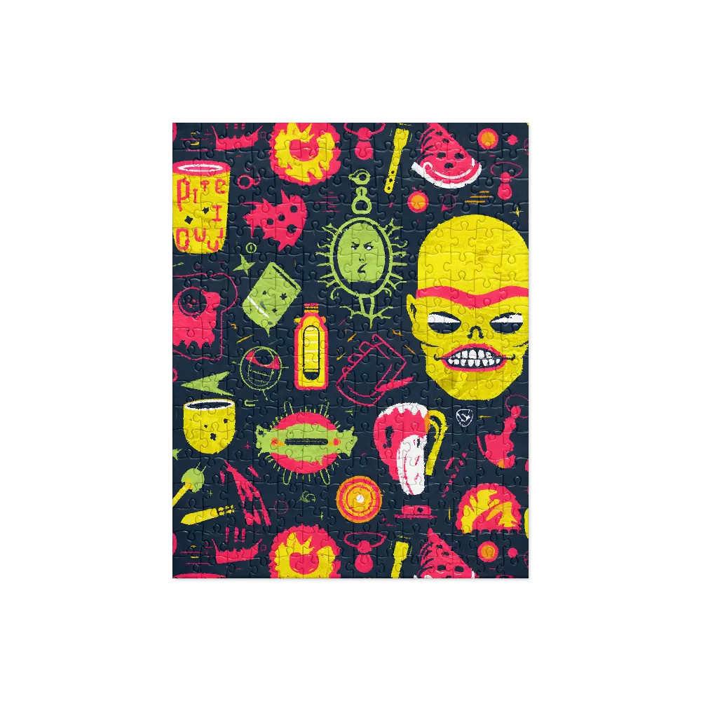Neon Revelry: A Quirky Exploration of Modern Pop Art