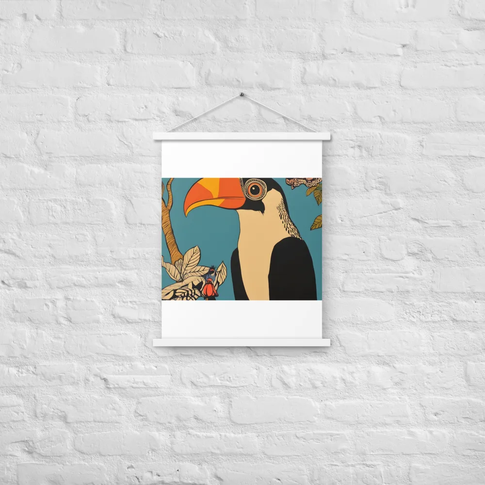 Tropical Majesty: The Toucan at Rest | Poster With White Wood Hanger | 18″×24″