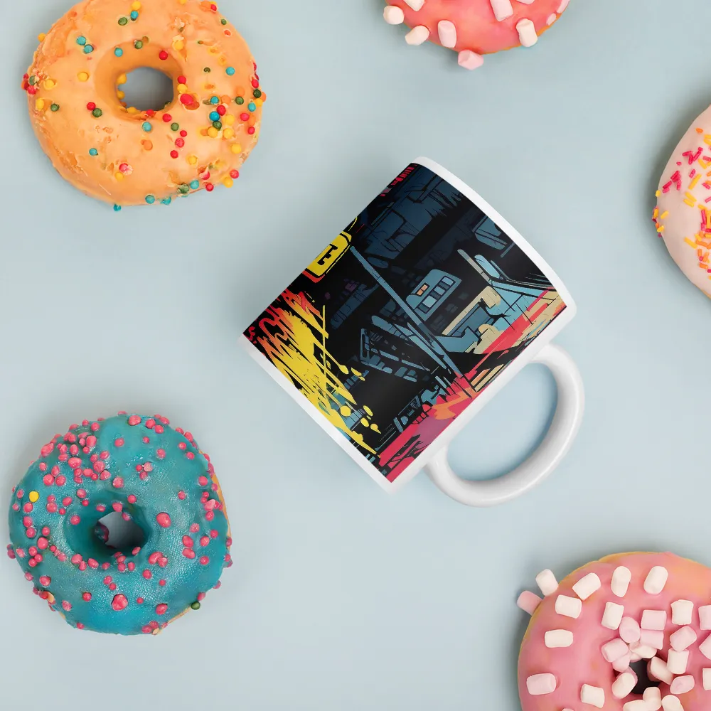 Citybeat: A Neon Dreamscape | Mugs | Multiple Sizes & Colors