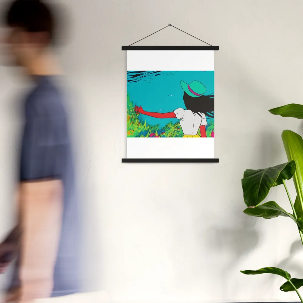 Whimsical Encounter | Poster With Black Wood Hanger | 18″×24″