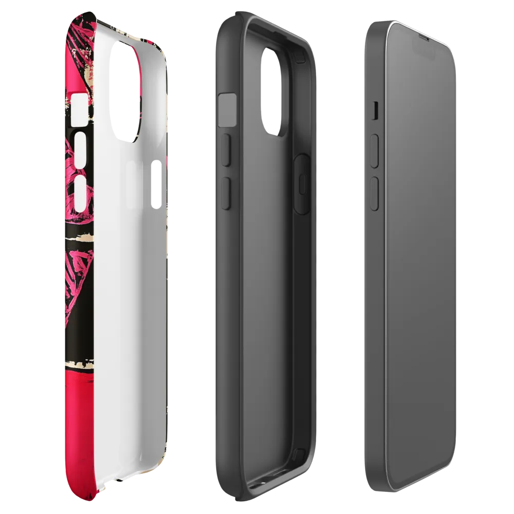 Geometric Symphony in Pink and Black