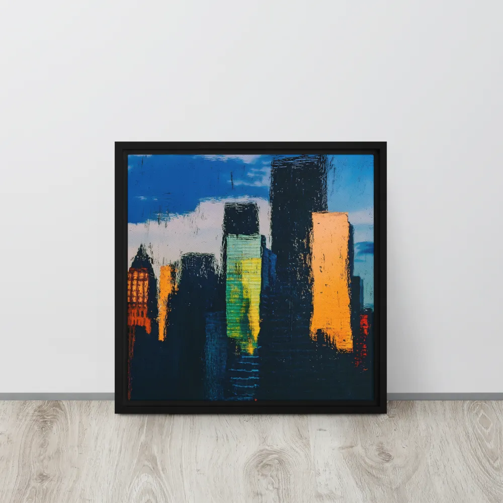 Reflections of Tranquility | Canvas with Black Frame | 16″×16″