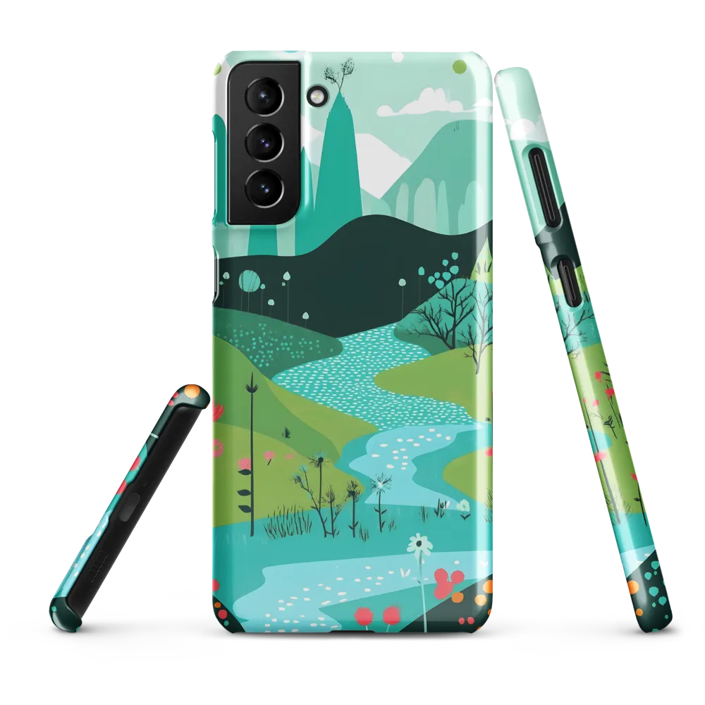 Whimsical River in a Lush Landscape