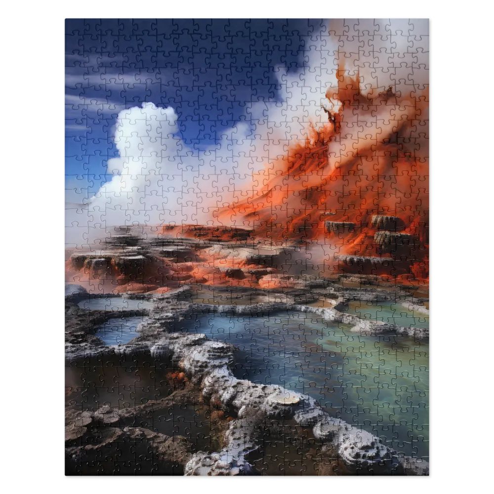 Nature's Fury: The Volcano's Expression | Jigsaw Puzzle | 520 pieces