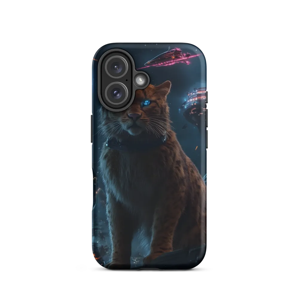 Cosmic Sentinel: The Majestic Panther | Phone Case |  16 | Tough Case | Matte