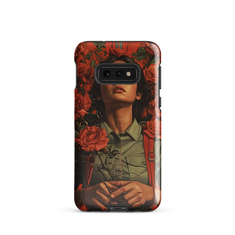 Harmony and Strength: A Portrait Among Roses