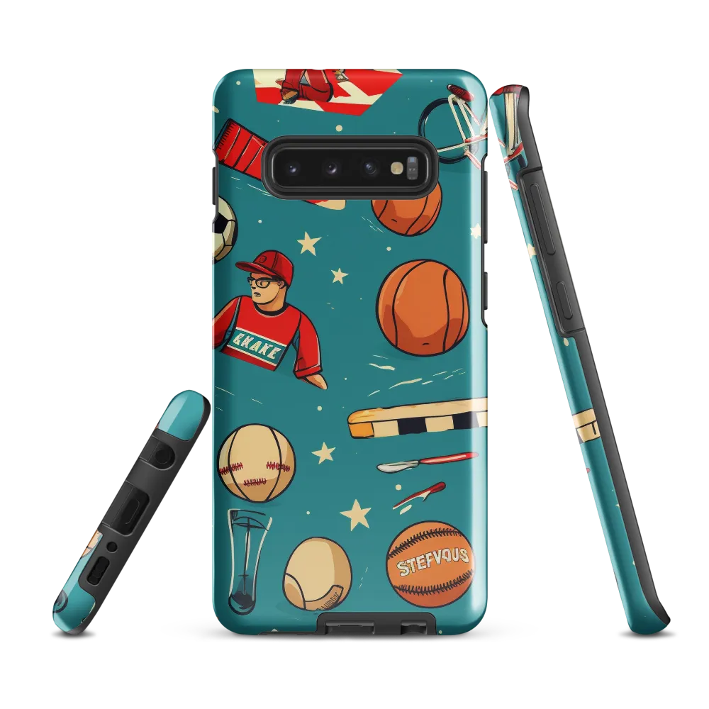 Playful Sports Medley | Phone Case |  S10 Plus | Tough Case | Glossy