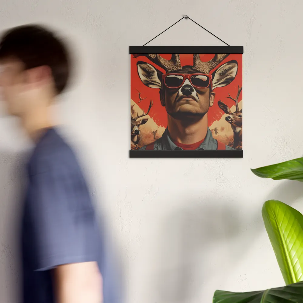 The Hunter's Spirit | Poster With Black Wood Hanger | 12″×12″