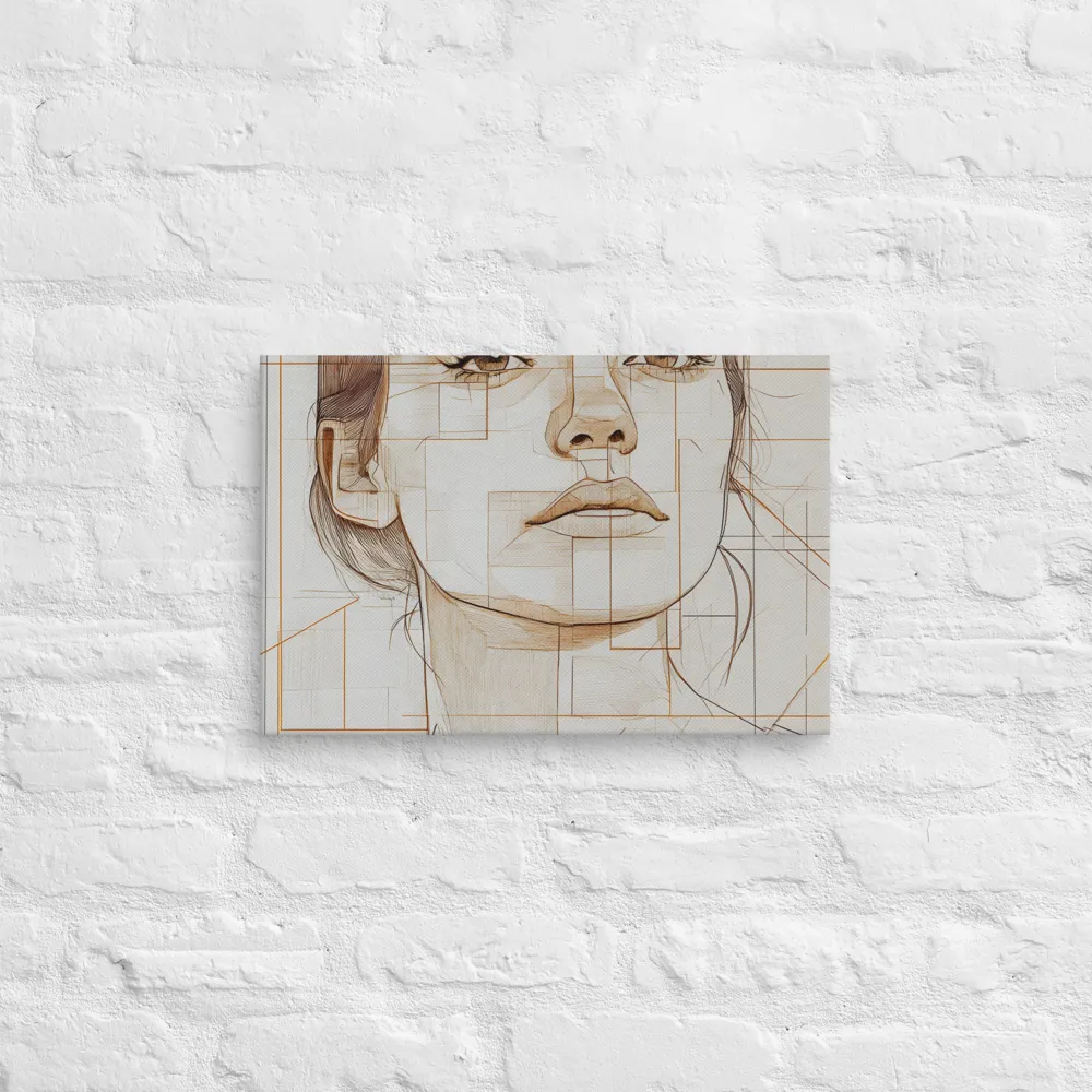 Geometric Serenity: A Minimalist Portrait