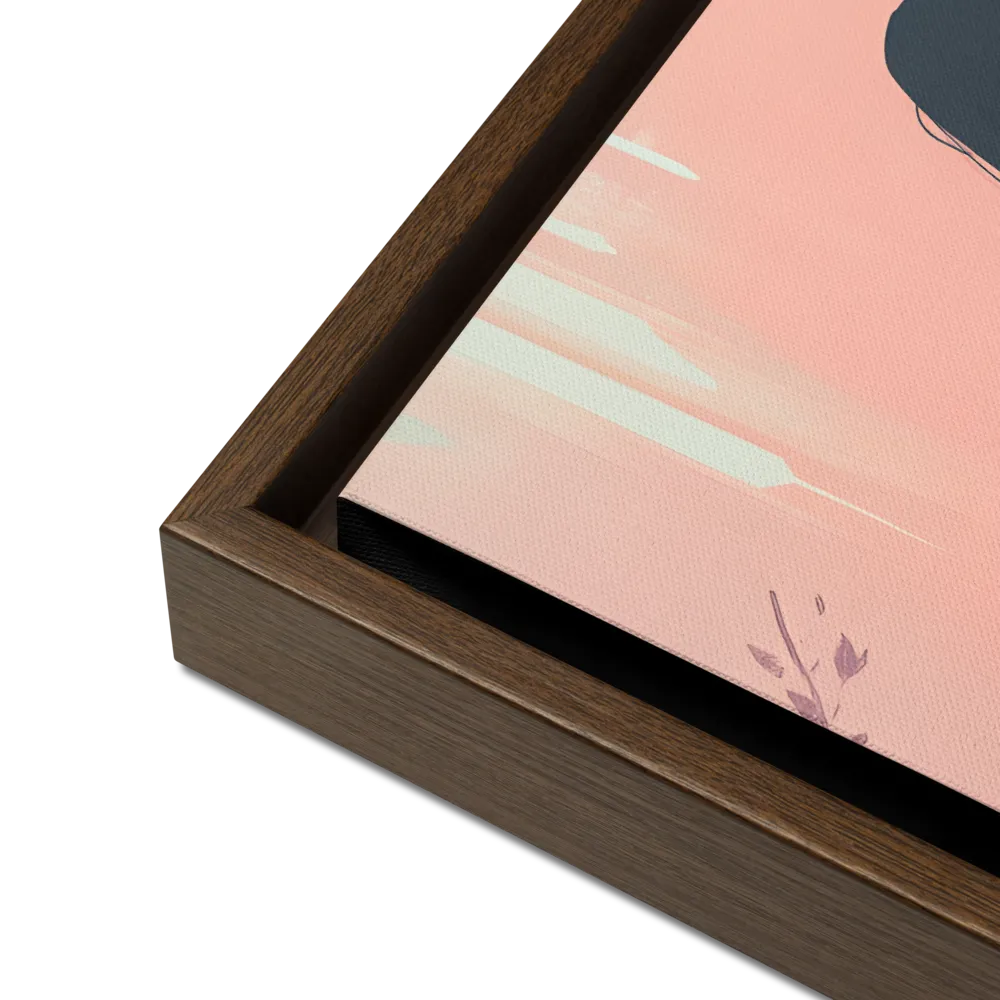 The Guardian of Solitude | Canvas with Brown Frame | 16″×20″