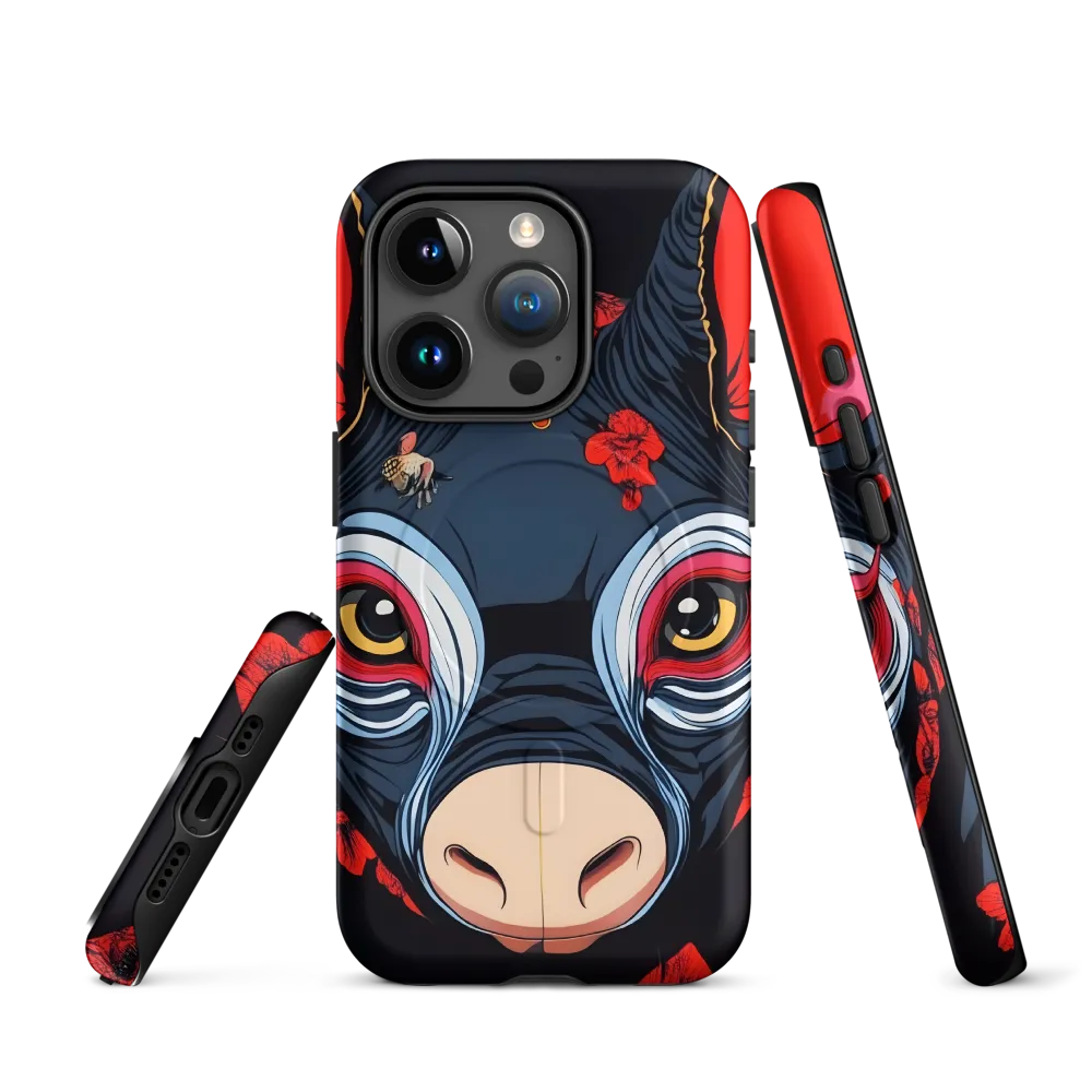 Mystical Bull with Floral Motifs
