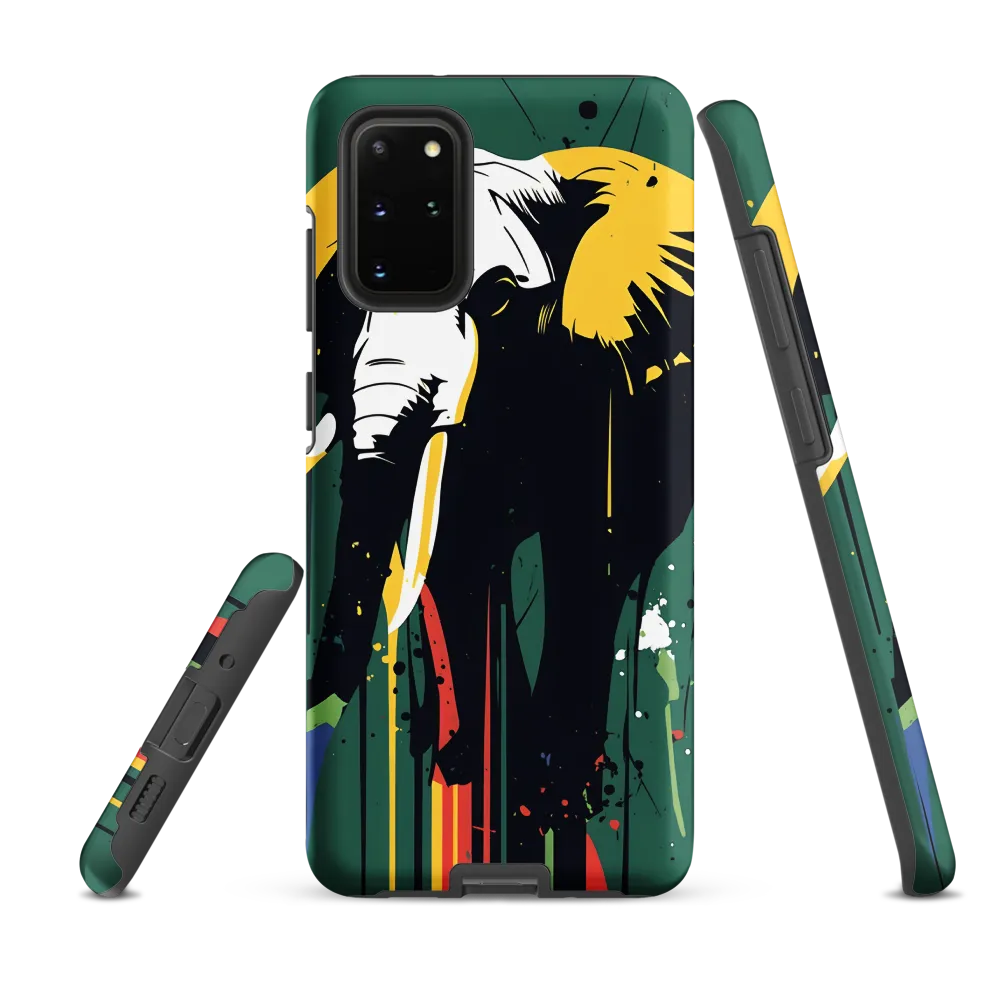 Majestic Minimalism: The Colorful Elephant