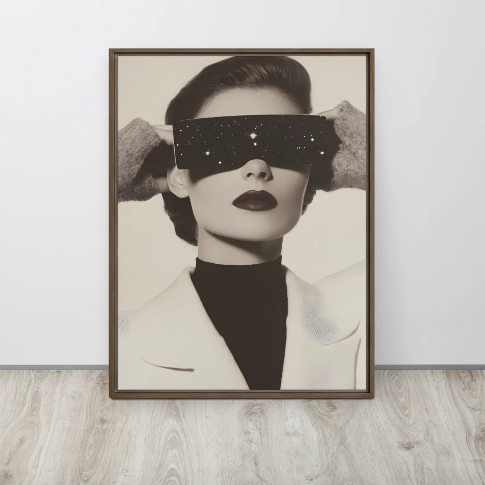 Celestial Elegance | Canvas with Brown Frame | 24″×32″
