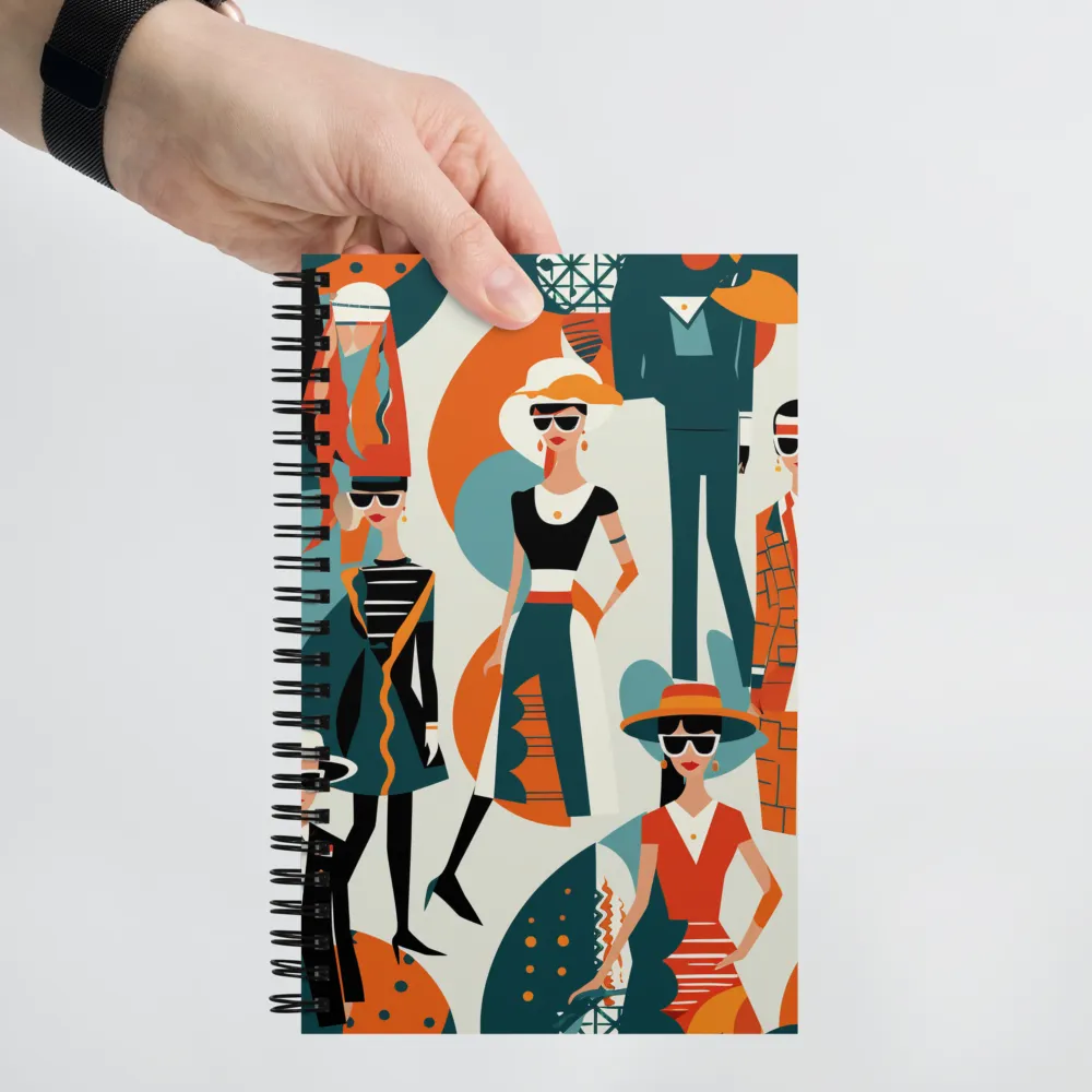 Chic Figures in Pop Art | Spiral Notebook