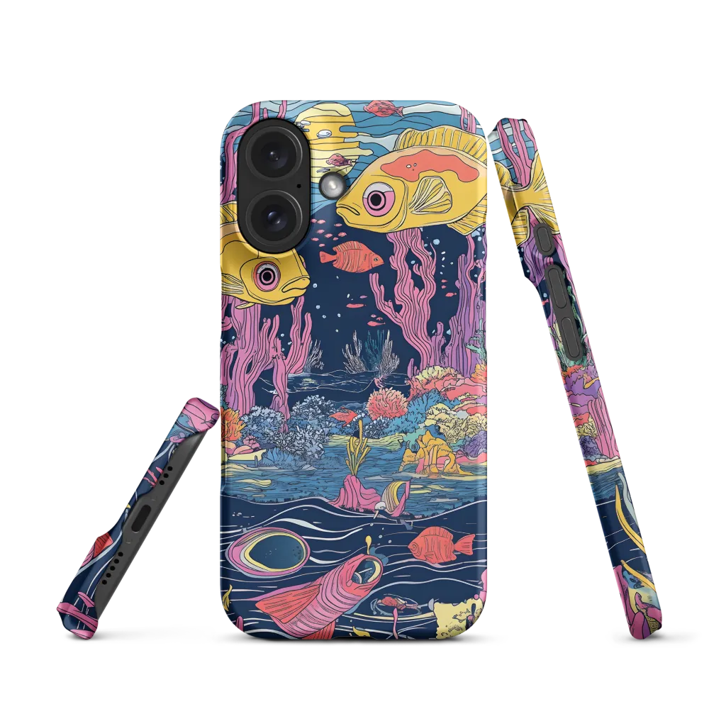 Underwater Dreamscape: A Playful Encounter | Phone Case |  16 | Snap Case | Matte