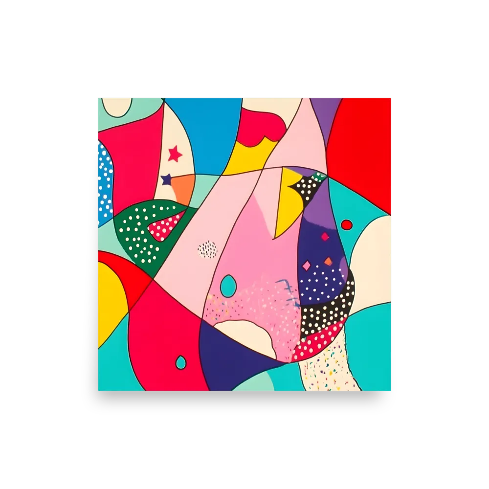Playful Geometry in Color | Poster | 12″×12″