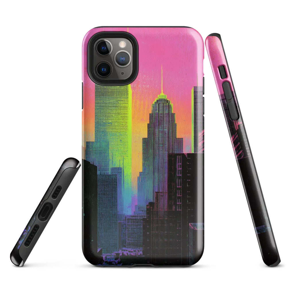 Neon Dreamscape: A Synthwave City | Phone Case |  11 Pro Max | Tough Case | Glossy