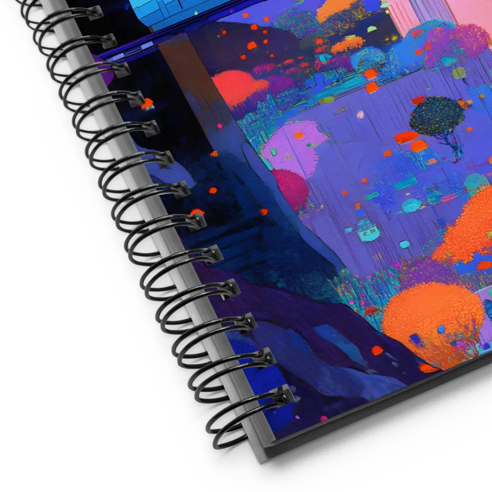 Journey Through a Technicolor Dreamscape | Spiral Notebook