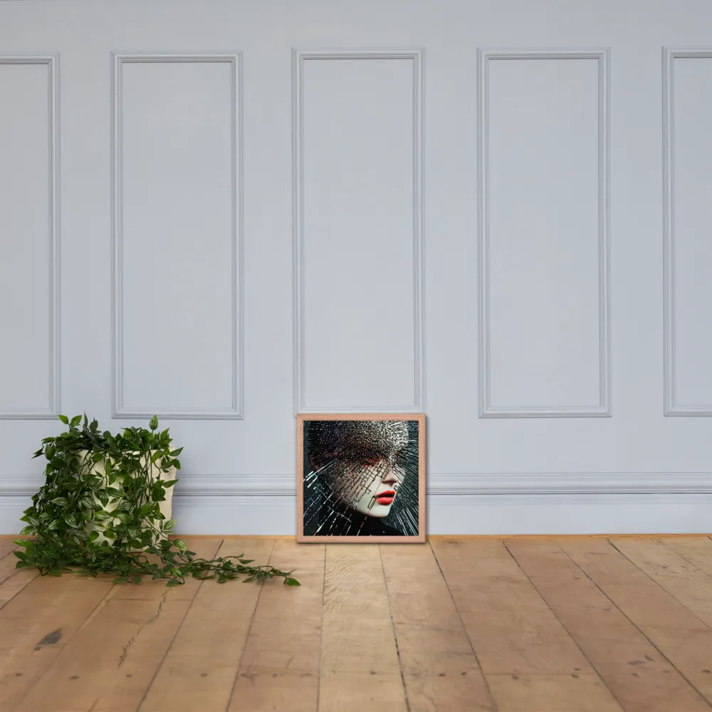 Fractured Identity | Poster with Red oak Frame | 14″×14″