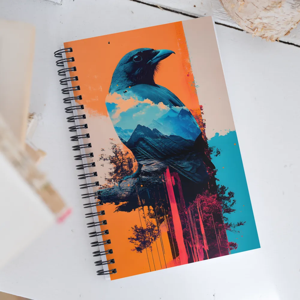 Harmony of Flight and Nature | Spiral Notebook