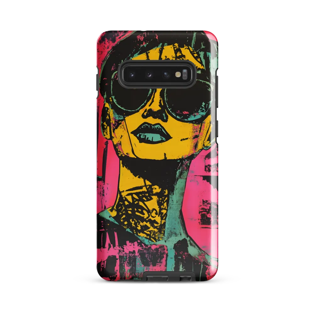 Confident Portrait in Neon Colors | Phone Case |  S10 Plus | Tough Case | Glossy