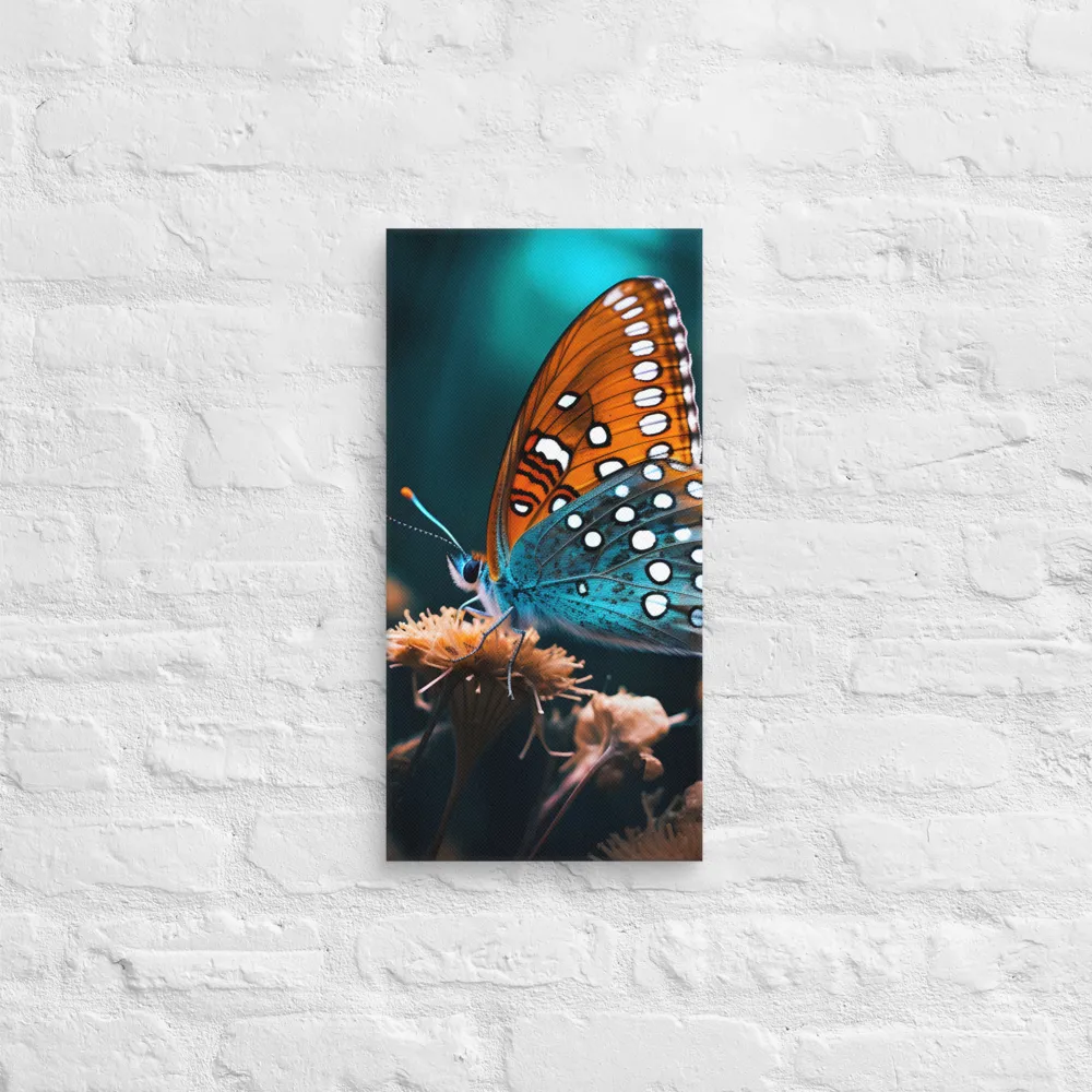 Whispers of Color: The Butterfly's Embrace | Canvas | 10″×20″