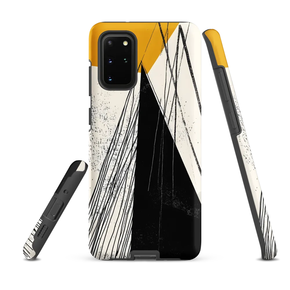 Black Triangle with Linear Strands