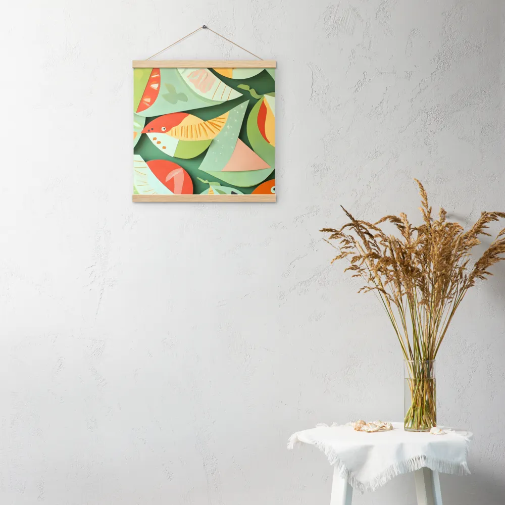 Nature's Palette | Poster With Oak Wood Hanger | 16″×16″