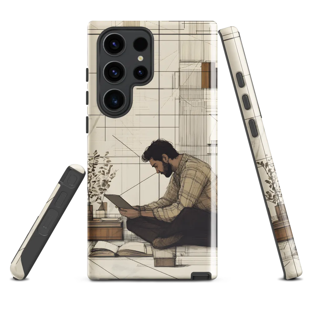 Quiet Reflections in Line | Phone Case |  S23 Ultra | Tough Case | Glossy