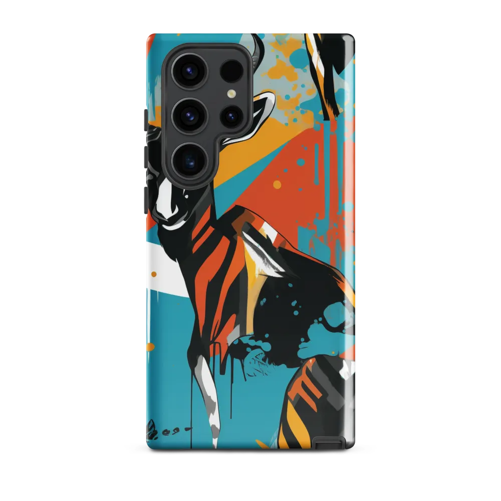 Dynamic Antelope in Vivid Abstract