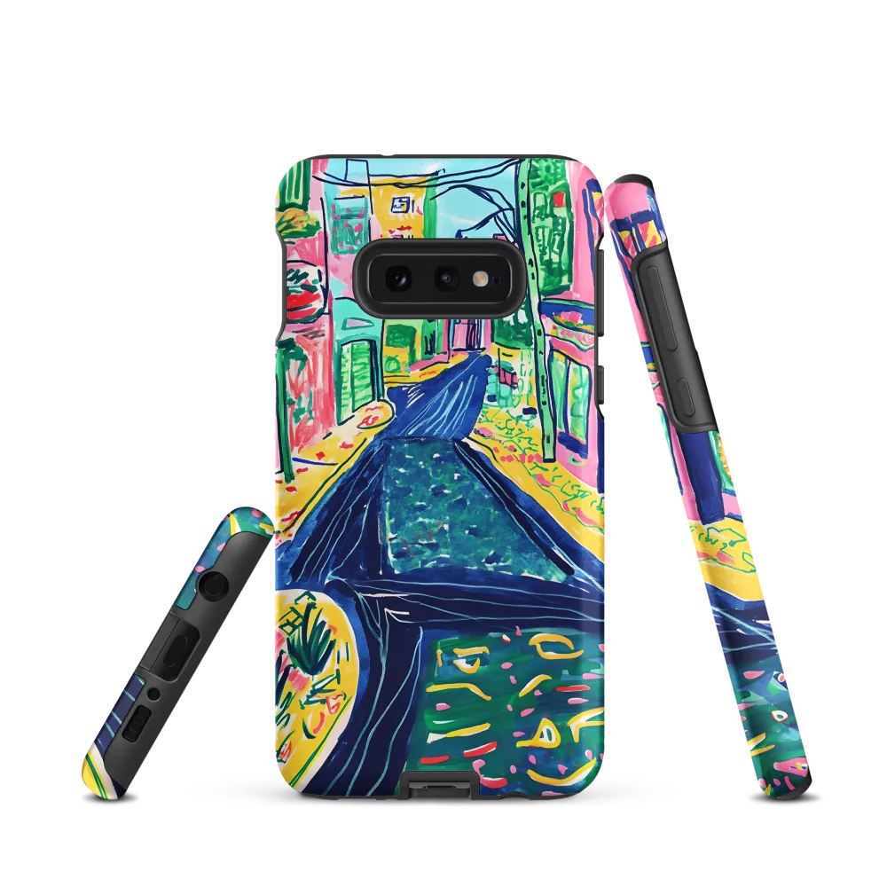 Dreamy Street in Vibrant Hues